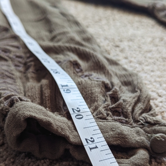 Olive Green Embroidered Romper - Picture 7 of 10